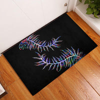 New Zealand Rubber Doormat Aotearoa Silver Fern Mixed Papua Shell Purple Vibe - Wonder Print Shop