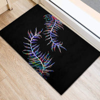 New Zealand Rubber Doormat Aotearoa Silver Fern Mixed Papua Shell Purple Vibe - Wonder Print Shop