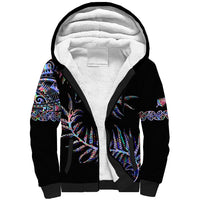 New Zealand Sherpa Hoodie Aotearoa Silver Fern Mixed Papua Shell Purple Vibe - Wonder Print Shop