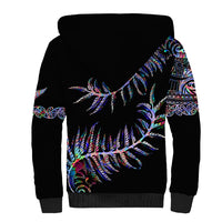 New Zealand Sherpa Hoodie Aotearoa Silver Fern Mixed Papua Shell Purple Vibe - Wonder Print Shop