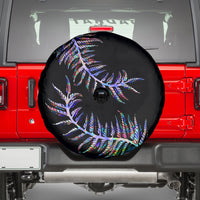 New Zealand Spare Tire Cover Aotearoa Silver Fern Mixed Papua Shell Purple Vibe - Wonder Print Shop