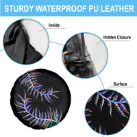 New Zealand Spare Tire Cover Aotearoa Silver Fern Mixed Papua Shell Purple Vibe - Wonder Print Shop