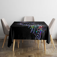 New Zealand Tablecloth Aotearoa Silver Fern Mixed Papua Shell Purple Vibe - Wonder Print Shop