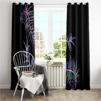 New Zealand Window Curtain Aotearoa Silver Fern Mixed Papua Shell Purple Vibe - Wonder Print Shop
