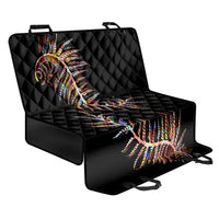 New Zealand Back Car Seat Cover Aotearoa Silver Fern Mixed Papua Shell Red Vibe LT9 - Wonder Print Shop