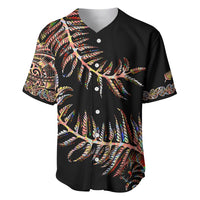 New Zealand Baseball Jersey Aotearoa Silver Fern Mixed Papua Shell Red Vibe LT9 - Wonder Print Shop