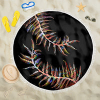 New Zealand Beach Blanket Aotearoa Silver Fern Mixed Papua Shell Red Vibe LT9 - Wonder Print Shop