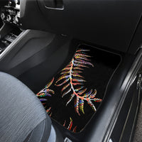 New Zealand Car Mats Aotearoa Silver Fern Mixed Papua Shell Red Vibe LT9 - Wonder Print Shop