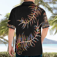 New Zealand Hawaiian Shirt Aotearoa Silver Fern Mixed Papua Shell Red Vibe - Wonder Print Shop