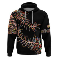 New Zealand Hoodie Aotearoa Silver Fern Mixed Papua Shell Red Vibe - Wonder Print Shop