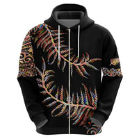 New Zealand Hoodie Aotearoa Silver Fern Mixed Papua Shell Red Vibe - Wonder Print Shop