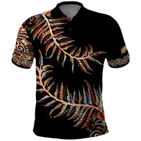New Zealand Polo Shirt Aotearoa Silver Fern Mixed Papua Shell Red Vibe - Wonder Print Shop