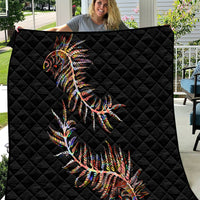 New Zealand Quilt Aotearoa Silver Fern Mixed Papua Shell Red Vibe - Wonder Print Shop