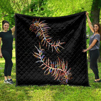 New Zealand Quilt Aotearoa Silver Fern Mixed Papua Shell Red Vibe - Wonder Print Shop