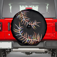 New Zealand Spare Tire Cover Aotearoa Silver Fern Mixed Papua Shell Red Vibe - Wonder Print Shop