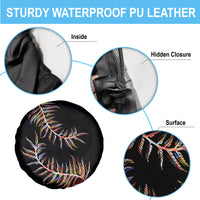 New Zealand Spare Tire Cover Aotearoa Silver Fern Mixed Papua Shell Red Vibe - Wonder Print Shop