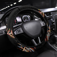 New Zealand Steering Wheel Cover Aotearoa Silver Fern Mixed Papua Shell Red Vibe - Wonder Print Shop