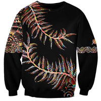 New Zealand Sweatshirt Aotearoa Silver Fern Mixed Papua Shell Red Vibe - Wonder Print Shop