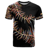New Zealand T Shirt Aotearoa Silver Fern Mixed Papua Shell Red Vibe - Wonder Print Shop