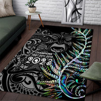 New Zealand Rugby Area Rug NZ Black Fern Champions History With Papua Shell LT9 - Wonder Print Shop