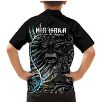 New Zealand Rugby Family Matching Mermaid Dress and Hawaiian Shirt NZ Black Fern Champions History With Papua Shell LT9 - Wonder Print Shop