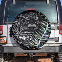 New Zealand Rugby Spare Tire Cover NZ Black Fern Champions History With Papua Shell - Wonder Print Shop