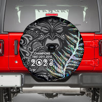New Zealand Rugby Spare Tire Cover NZ Black Fern Champions History With Papua Shell - Wonder Print Shop