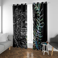 New Zealand Rugby Window Curtain NZ Black Fern Champions History With Papua Shell - Wonder Print Shop