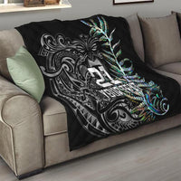 Custom New Zealand Rugby Quilt NZ Black Fern Champions History With Papua Shell - Wonder Print Shop