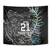Custom New Zealand Rugby Tapestry NZ Black Fern Champions History With Papua Shell - Wonder Print Shop