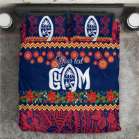 Personalised Guam Christmas Bedding Set Felis Pusgua Santa Beach Polynesian Pattern LT9 - Wonder Print Shop