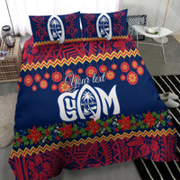 Personalised Guam Christmas Bedding Set Felis Pusgua Santa Beach Polynesian Pattern LT9 - Wonder Print Shop