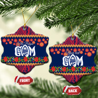 Personalised Guam Christmas Ceramic Ornament Felis Pusgua Santa Beach Polynesian Pattern LT9 - Wonder Print Shop