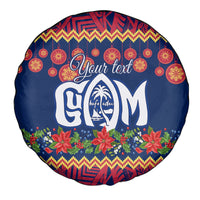 Personalised Guam Christmas Spare Tire Cover Felis Pusgua Santa Beach Polynesian Pattern - Wonder Print Shop