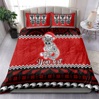 Personalised New Zealand Christmas Bedding Set Maori Tiki Meri Kirihimete LT9 - Wonder Print Shop