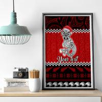 Personalised New Zealand Christmas Canvas Wall Art Maori Tiki Meri Kirihimete LT9 - Wonder Print Shop