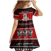 Personalised New Zealand Christmas Family Matching Mermaid Dress and Hawaiian Shirt Maori Tiki Meri Kirihimete LT9 - Wonder Print Shop