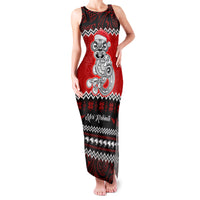 Personalised New Zealand Christmas Family Matching Tank Maxi Dress and Hawaiian Shirt Maori Tiki Meri Kirihimete - Wonder Print Shop