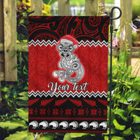 Personalised New Zealand Christmas Garden Flag Maori Tiki Meri Kirihimete - Wonder Print Shop