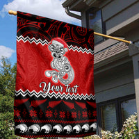Personalised New Zealand Christmas Garden Flag Maori Tiki Meri Kirihimete - Wonder Print Shop