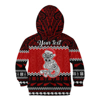 Personalised New Zealand Christmas Kid Hoodie Maori Tiki Meri Kirihimete - Wonder Print Shop