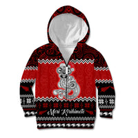 Personalised New Zealand Christmas Kid Hoodie Maori Tiki Meri Kirihimete - Wonder Print Shop