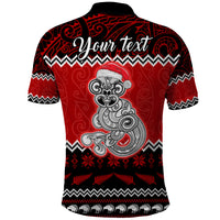 Personalised New Zealand Christmas Polo Shirt Maori Tiki Meri Kirihimete - Wonder Print Shop