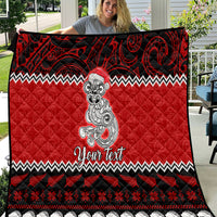 Personalised New Zealand Christmas Quilt Maori Tiki Meri Kirihimete - Wonder Print Shop