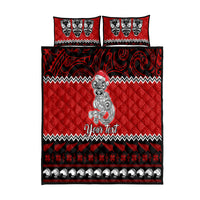 Personalised New Zealand Christmas Quilt Bed Set Maori Tiki Meri Kirihimete - Wonder Print Shop