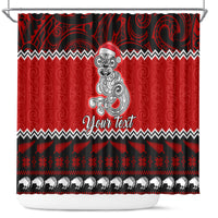 personalised-new-zealand-christmas-shower-curtain-maori-tiki-meri-kirihimete