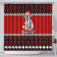 personalised-new-zealand-christmas-shower-curtain-maori-tiki-meri-kirihimete