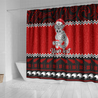 personalised-new-zealand-christmas-shower-curtain-maori-tiki-meri-kirihimete