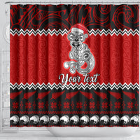 personalised-new-zealand-christmas-shower-curtain-maori-tiki-meri-kirihimete