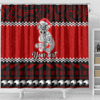 personalised-new-zealand-christmas-shower-curtain-maori-tiki-meri-kirihimete